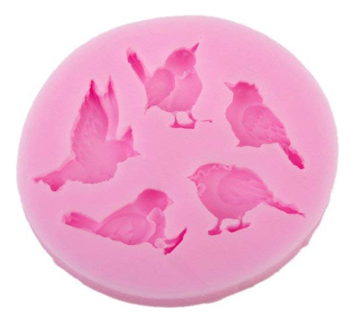 Comioart Molde Silicona Para Fondant Diseño Pajaro Color