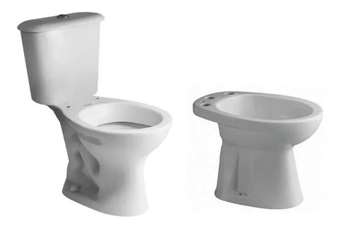 Juego Baño Ferrum Andina Inodoro Largo Mochila Apoyo Bidet