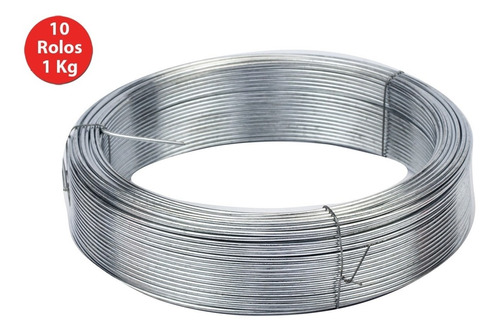 Arame Liso Galvanizado N16 Beltools 1,65mm 10 Rolos 1kg