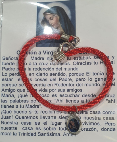 Pack 6 Pulsera De Virgen De Los Dolores, Hecha A Mano