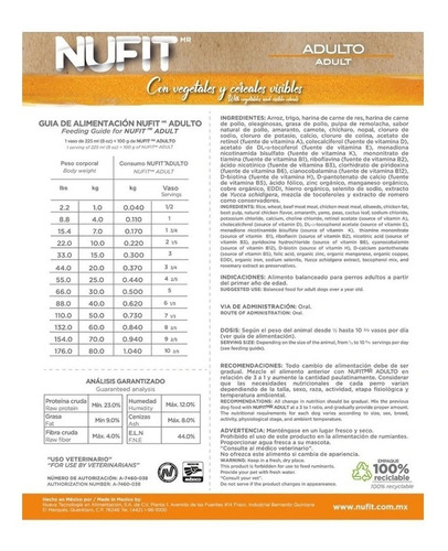 Imagen 6 de 6 de Croqueta Alimento Perro Adulto Premium Nufit By Nupec 2 Kg