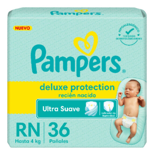 Pañales Pampers Deluxe Protection Recién Nacido Rn X 36