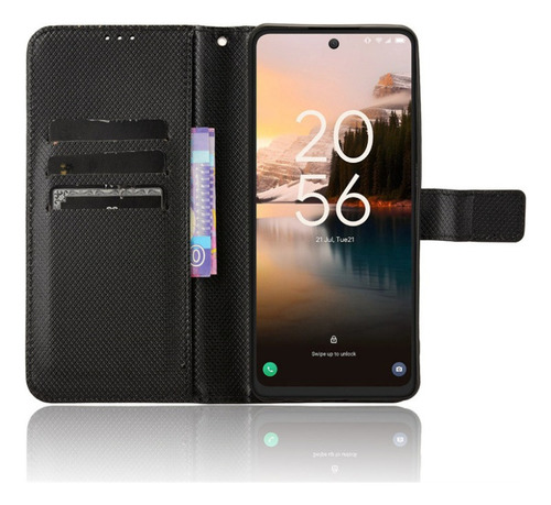 .. Funda For Tcl 40 Nxtpaper 4g Grano Diamantes Textura Cuero