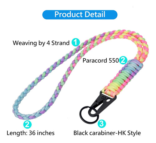 Llavero De Cuerda De Paracaídas Resistente, Collar De Paraca