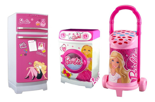 Barbie Combo Heladera Lavarropas Chango Edicion Lelab
