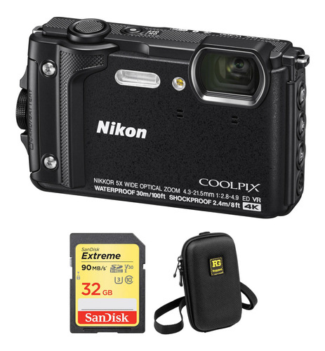 Nikon Coolpix W300 Digital Camara Con Accessory Kit (black)