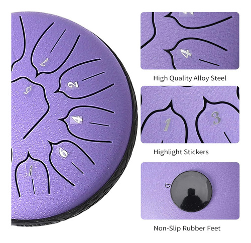 Tambor Con Lengüeta De Acero, Tambor Ubblove Handpan, 11 Not