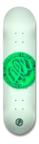 Tabla De Skate All Big Logo Spray - Verde