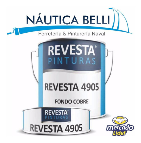 Pintura Fondo Cobre Sint. Revesta Barcos Madera 4l- Nautica