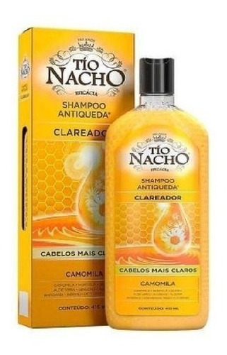 Shampoo Tío Nacho Antiqueda Clareador tío Camomila 415ml Em Garrafa De 415g Com 1 Unidad