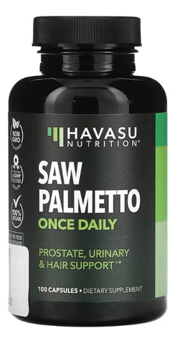 Saw Palmetto 100 Salud Próstata Xtra Fuerte 500 Mg Americano Sabor Sin Sabor