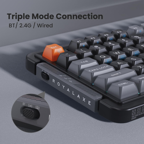 Royalaxe L98 Teclado Mecánico Inalámbrico Con Lcd Tft De 1.1