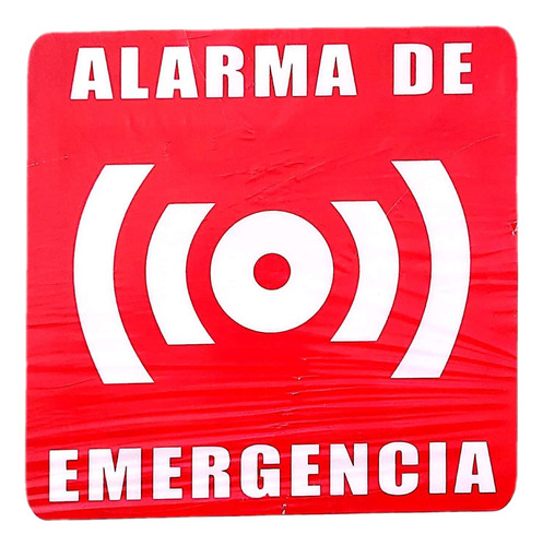 Señalamiento Alarma De Emergencia 20 Cm X 20 Cm