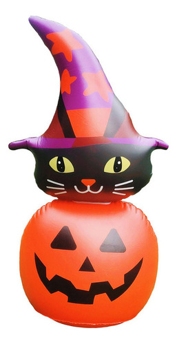 Gato Inflable De La Calabaza De La Decoración De Halloween