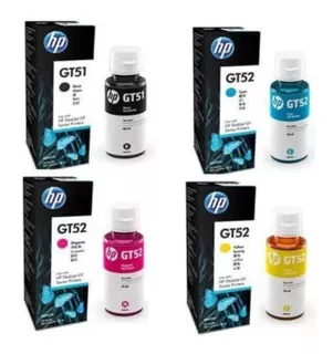 Combo 4 Tintas Hp Gt51 + Gt52 Original 5820/315/415 Sin Caja