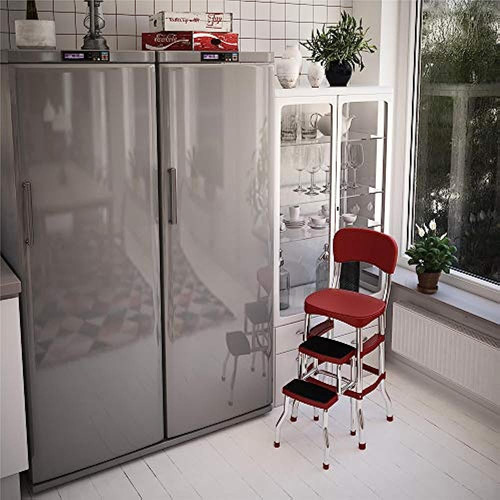 Silla De Mostrador Retro / Taburete Con Escalón Cosco, Desli