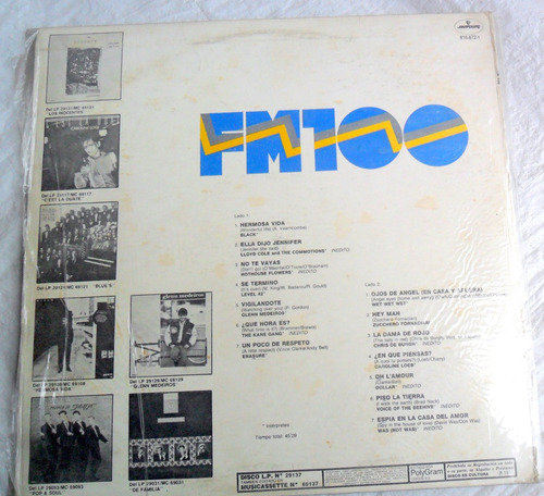 Level 42 Erasure Wet Wet Zucchero De Burgh 1988 Fm 100 Lp V+ (Usado)