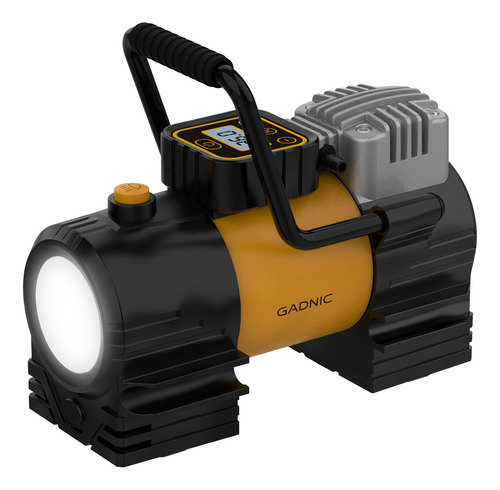 Inflador Portátil Para Auto Gadnic Compresor De Aire 12v 90w Color Negro/Amarillo