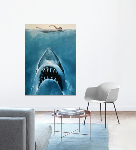 Poster Sem Moldura Tubarão A1 Cartaz De Filmes Clássicos
