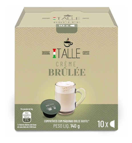 Cápsula De Creme Brulee Dolce Gusto Café Italle 10 Und