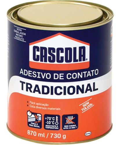 Adesivo De Contato Tradicional S/tuluol 870ml Cascola Henkel