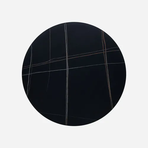 Mesa De Centro Rosen Delfi Circular 80 X 40 Cm Negro