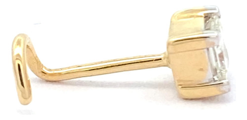 Anillo Para La Nariz De Oro Amarillo De 14 Quilates Con Diam