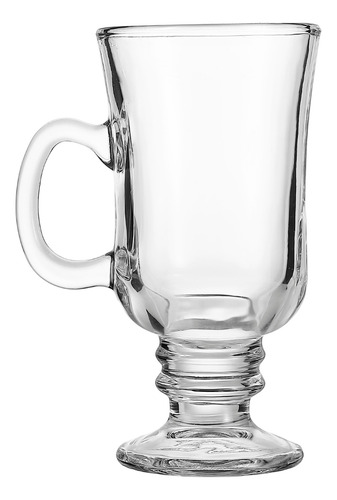 Kit 6 Taças Capuccino Café Expresso 250ml Alça Vidro Xícara