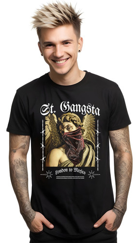 Camiseta Stompy Streetwear Saint Gangsta