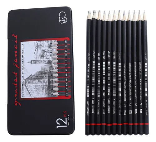 comprar Set De 12 Lápices De Dibujo Para Dibujo Profesional H&b