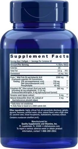 Life Extension Super Omega-3 Plus Epa / Dha Aceite De Pesc
