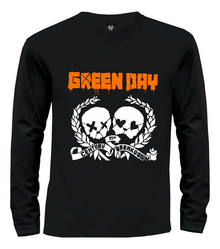 Camiseta Camibuzo Rock Green Day Century Calaveras
