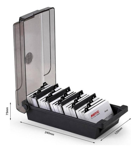 Caja De Almacenamiento De Tarjetas De Visita De Escritorio.
