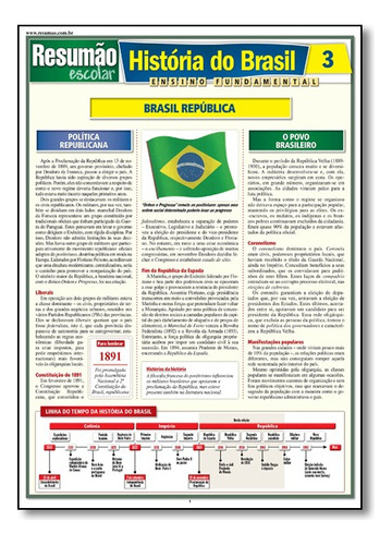 História Do Brasil 3 - República, De Hecker, Alexandre. Editora Resumao Em Português