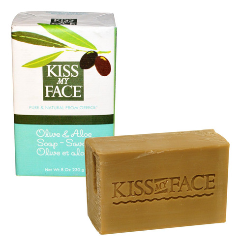 Kiss My Face Bar Jabón Oliva Y Aloe - 8 Oz