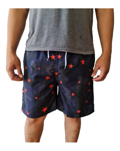 Shorts De Playa Con Diseños Hombre Traje Baño Con Malla 