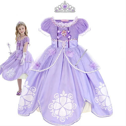 Disfraz Infantil Sofía Exclusivo Accesorios Princesa Sofía 