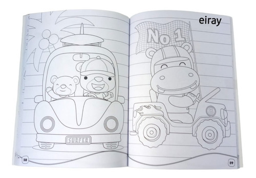 2 Libros De Colorear + Colores Y Plumones Infantil
