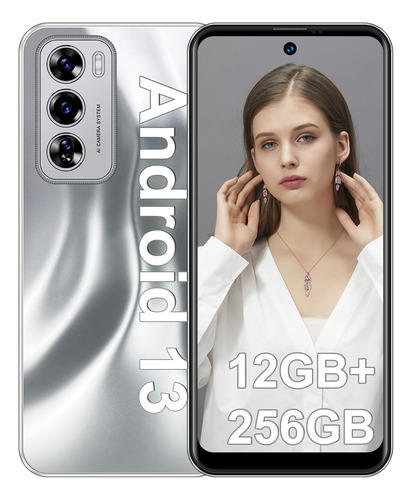 Teléfono Android 13 Sim Dual 12gb+256gb Rom Octa-core 8000mah Full Hd 6.8 Pulgadas Celular Expansión 512 Gb Con Reconocimiento Facial Y Huellas