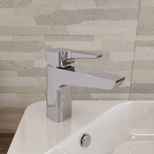 Monomando Bajo Para Lavabo Lusitania Helvex Lus-100 Cromo