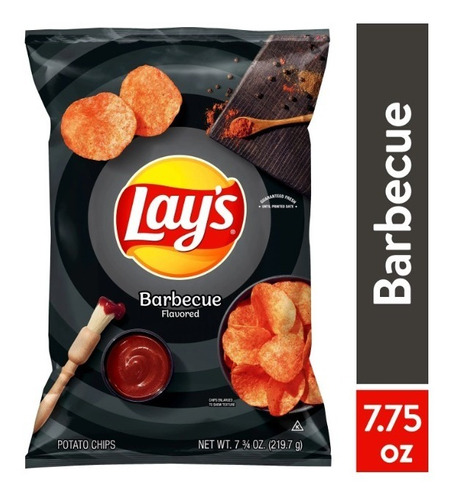 Lay's Americanos Barbecue Papitas Fritas 2 Bolsas De 219g