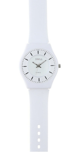 Reloj De Mujer Extra Liviano Color Blanco Marca Status S23g