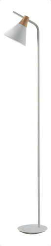 Lámpara De Piso Moderna Para luz LED Decolamp S3018 Estructura y Pantalla Metal Blanco