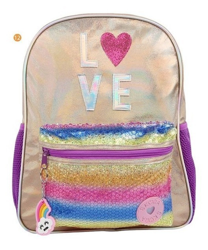 Mochila Skora Dorada Con Capucha 16 PuLG 2 Comp Ideal 1°grad
