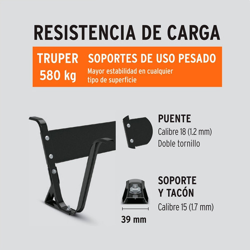 Imagen 4 de 10 de Carretilla Construccion Reforzada Truper 580kgs 65ls 11740