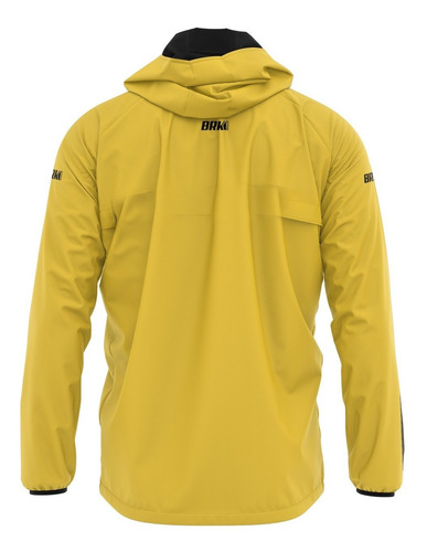 Imagem 6 de 6 de Jaqueta Corta Vento Impermeável Brk Amarelo Com Uv50+