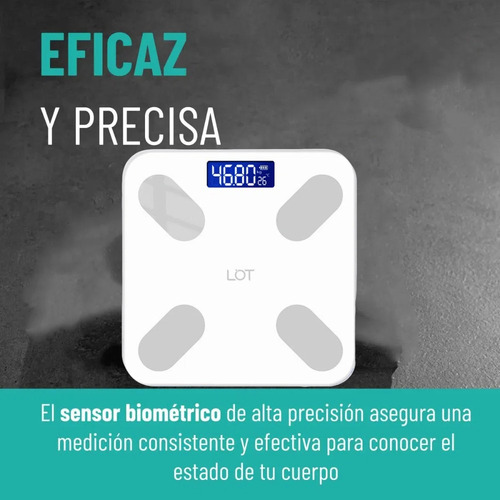Balanza Pesa Digital Inteligente Bluetooth Smart App Blanco