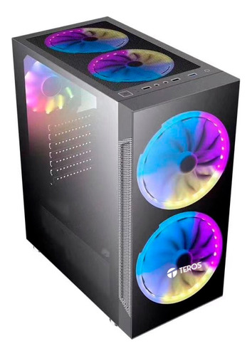 Case Gamer Teros Te-1152n, Mid Tower, Atx, 550w, Negro, Usb