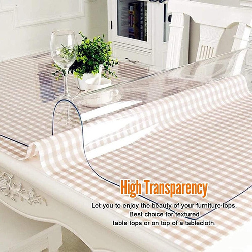 Protector De Mesa Transparente Royhom De 1,5 Mm De Grosor...