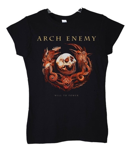 Polera Mujer Arch Enemy Will Of Power Metal Abominatron